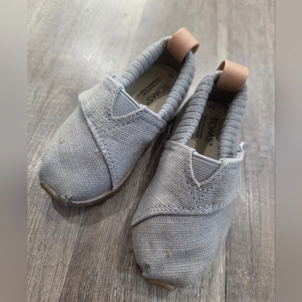 Baby TOMS GREY comfort Shoes Toddler 5 Kids Boys Girls Canvas Crocs